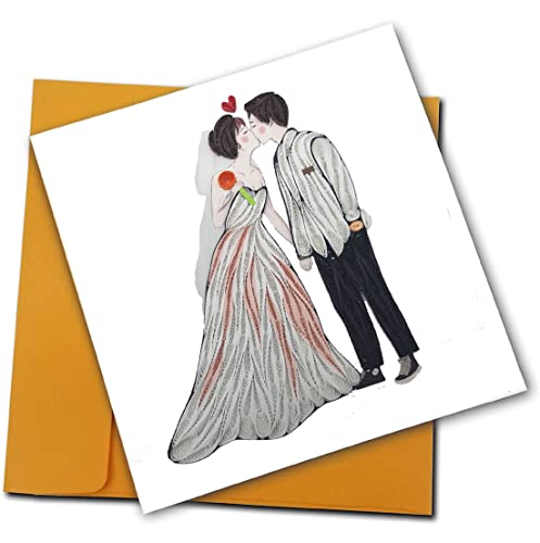 Bride And Groom Wedding Egagement Love 15cm x 15cm
