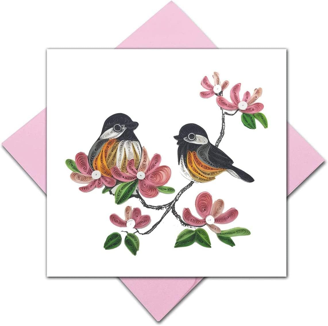Pink Couple Of Bird Card Birthday Anniversary Mother S Day Animal