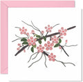 Peach Blossom Card Thinking Of You Floral Thank You Anniversary