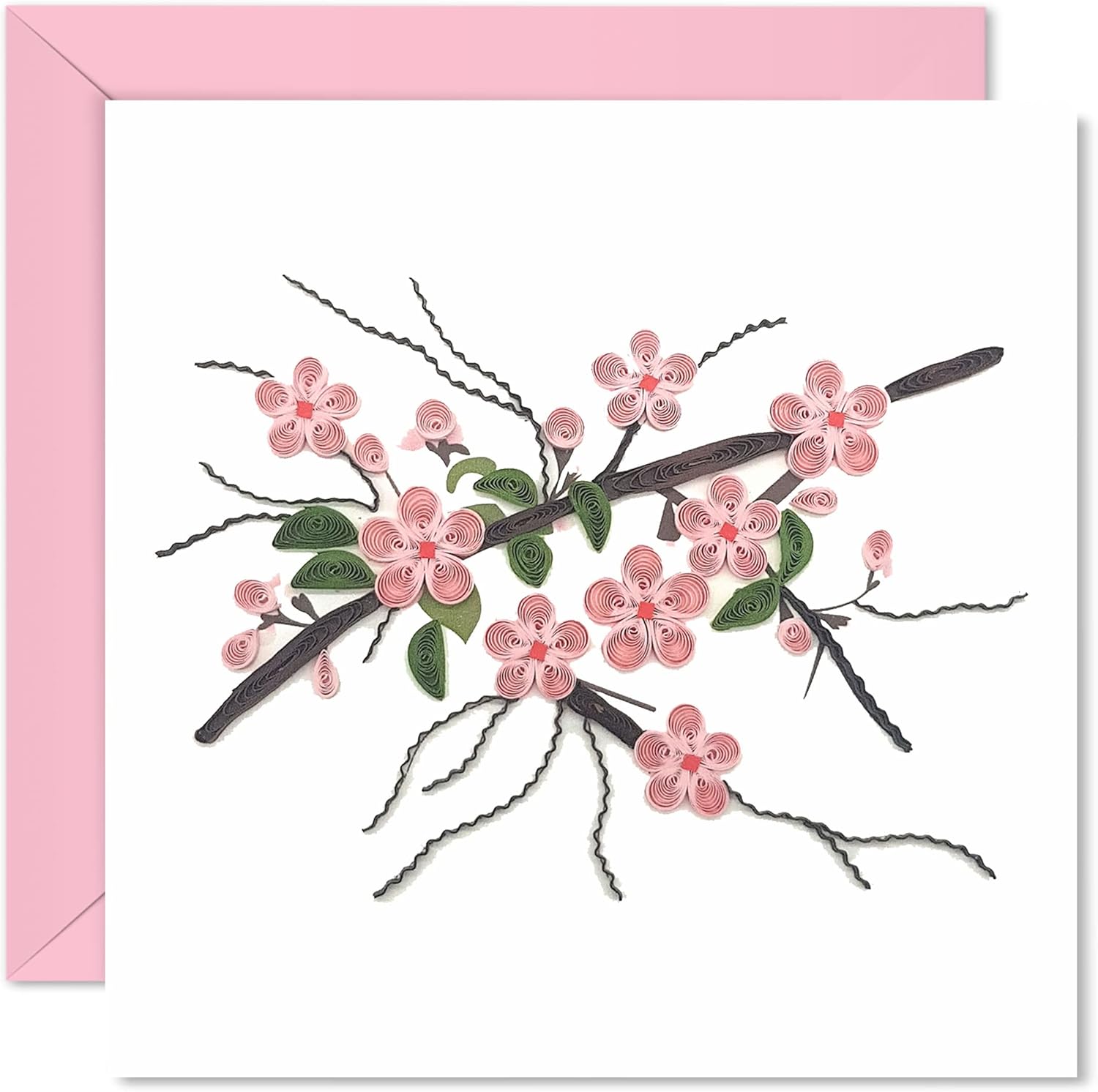 Peach Blossom Card Thinking Of You Floral Thank You Anniversary
