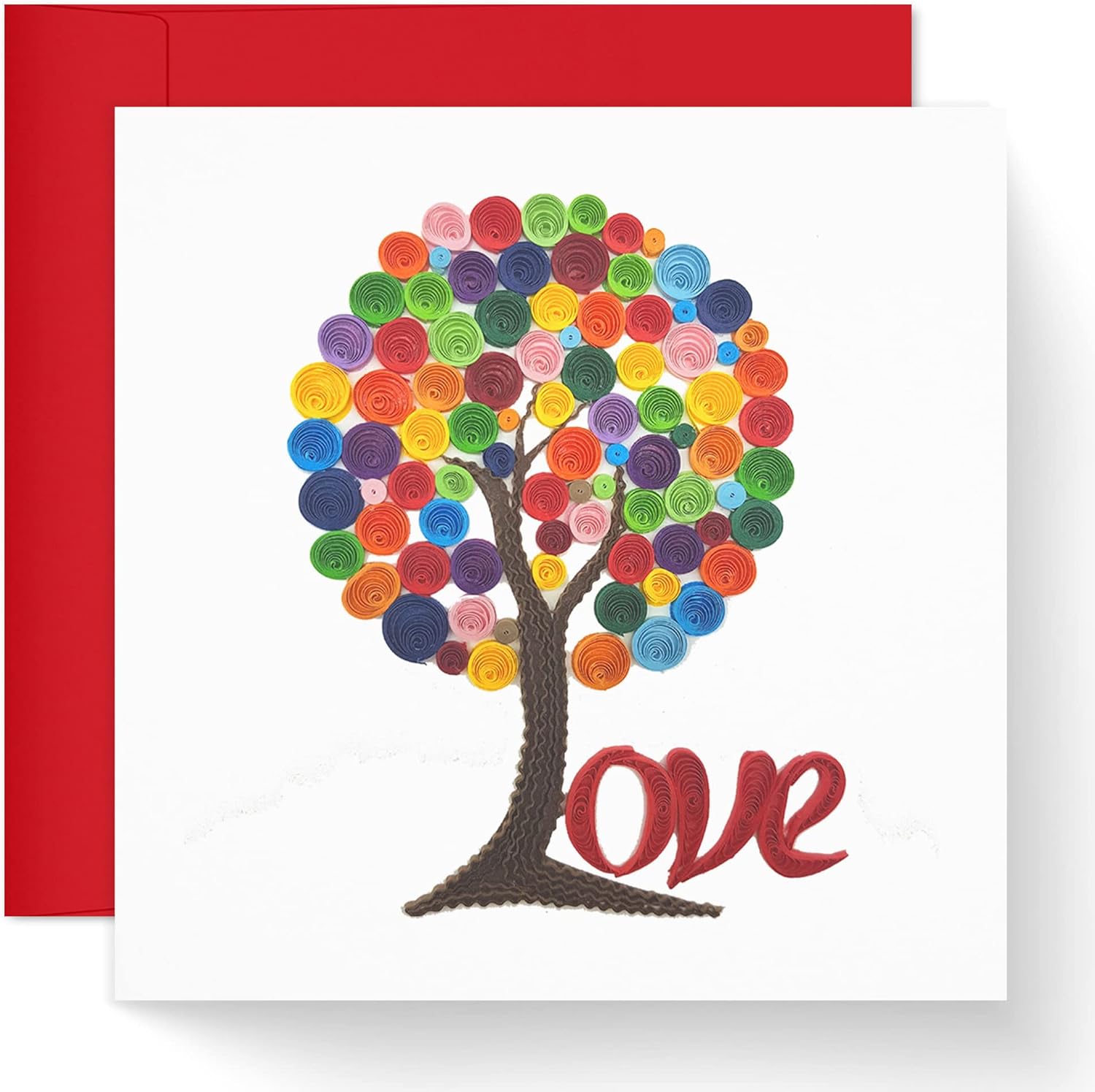 Love Tree Quilling Card For Valentine Birthday Him Her