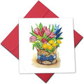 Tulip-Vase Card Romantic Valentine Him Her Birthday Anniversary