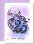 25Th-Anniversary Card Anniversary Milestone Romantic Love Wedding