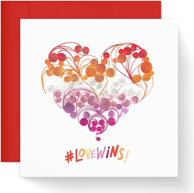Lesbian Love Wins Valentine Romantic Egagement Love Birthday 15cm x