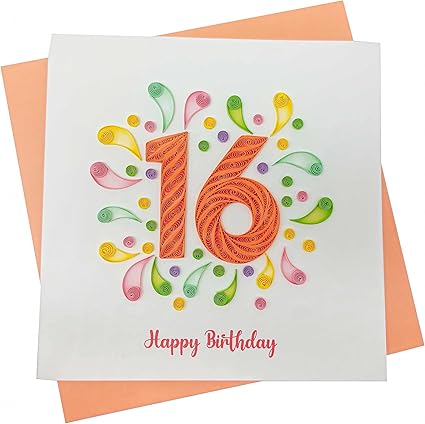 16Th-Birthday Card Birthday Mother Father Day Anniversary Romantic