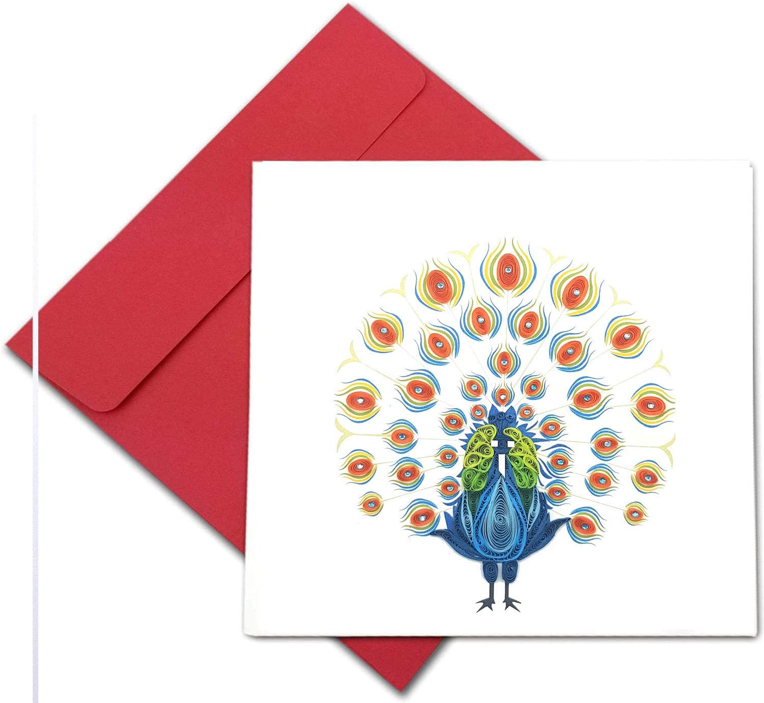 Peacock Card Birthday Anniversary Mother S Day Animal Seasonal 15cm x