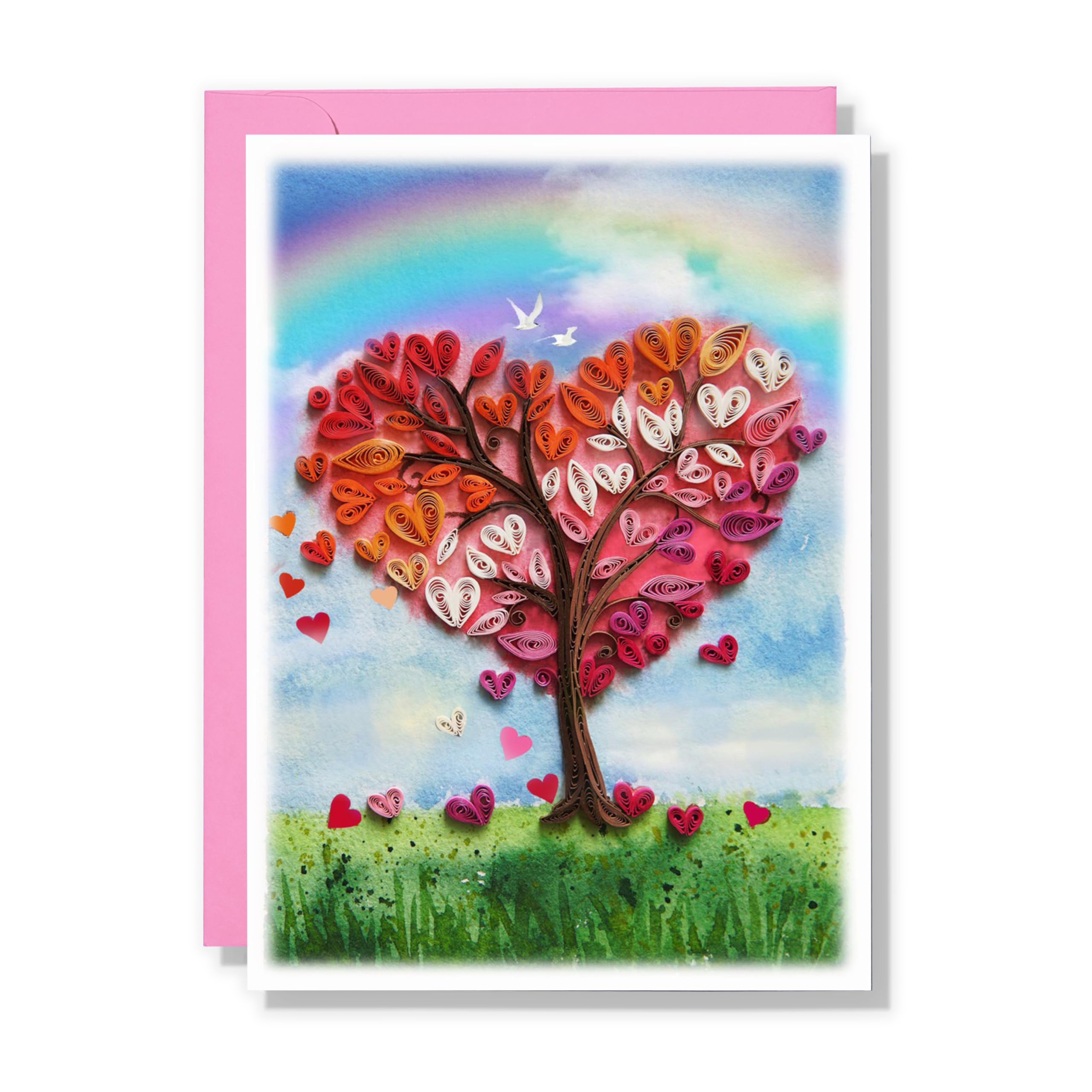 Lesbian Tree Card Romance Anniversary Him Her Birthday 13cm x 17cm