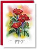 Poppy Flower Thinking Of You Floral Thank You Anniversary Birthday