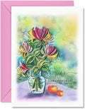 June Birth Flower Honeysuckle Card Floral Romantic Mother Day