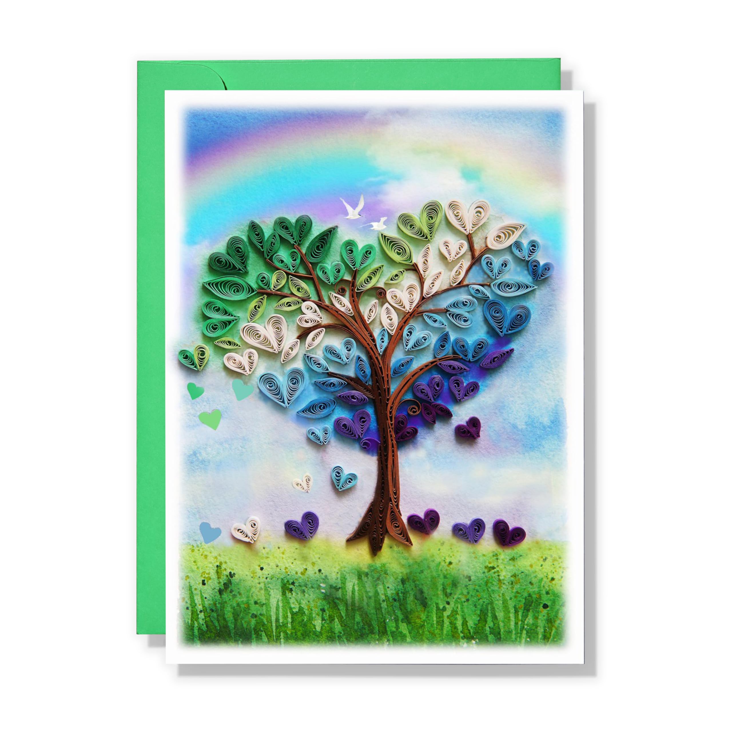 Mlm Tree Card Romance Anniversary Him Her Birthday 13cm x 17cm