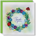 Thank You Flower Card Floral Thank You Anniversary Birthday