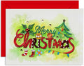 Merry Xmas Quill Card Christmas Floral Thank You Thinking Of You