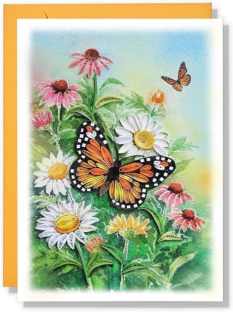Butterflies And Flowers Quilling Cards Floral Animal Him Her Birthday