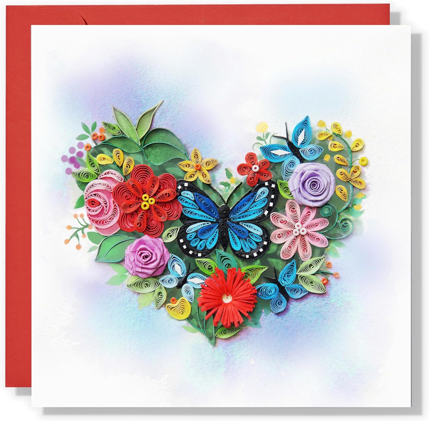 Butterflies And Flower In A Heart Romantic Anniversary Him Her