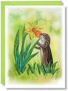 Daffodil And Squirrel (mar) Birthday Anniversary Mother S Day Animal