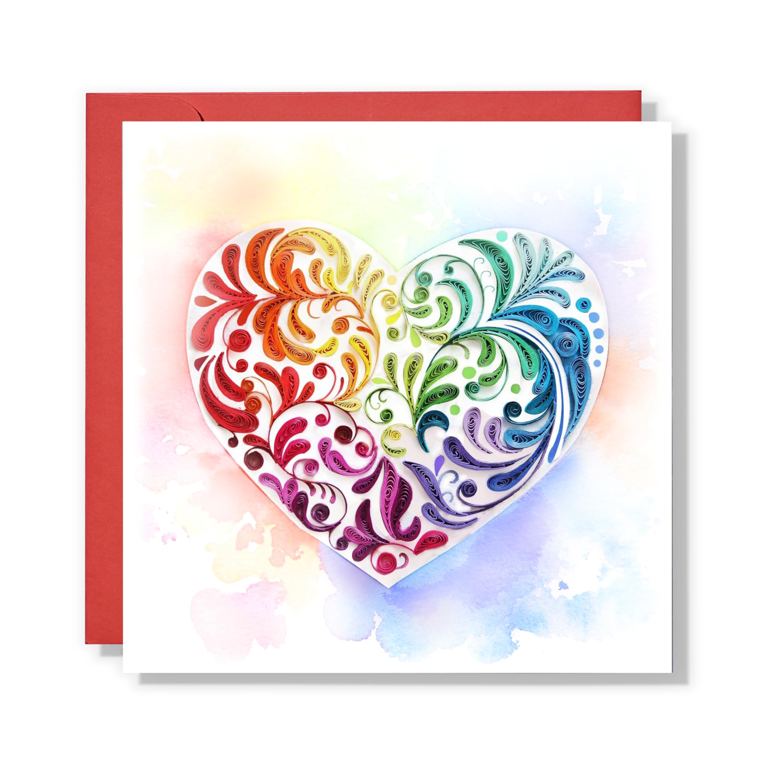 Multicolor Love Heart Card Anniversary Wedding Valentine Egagement
