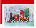 Santa And Train Christmas Quill Card Birthday For Kid Christmas