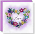 Colorful Flower Heart Card Floral Love Mom Mother S Day Romantic