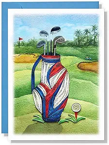 Golf Card Him Birthday Graduation Anniversary Thank You 13cm X17cm
