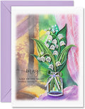 May Birth Flower Lily Of The Valley Card Floral Romantic Mother Day