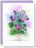 Violet Flower Thinking Of You Floral Thank You Anniversary Birthday