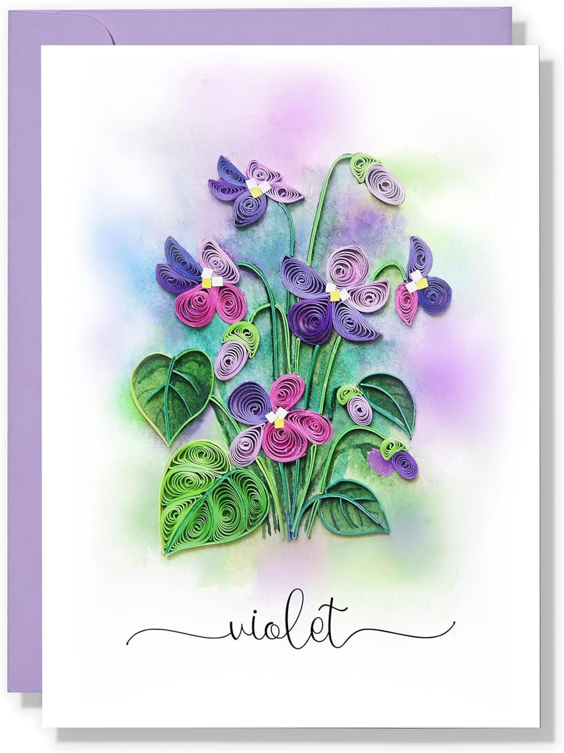 Violet Flower Thinking Of You Floral Thank You Anniversary Birthday