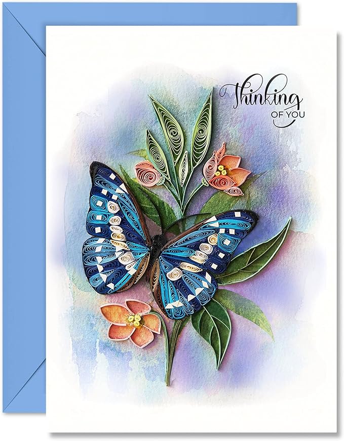 Thinking Of You Butterfly Card Romantic Animal Floral Mother Day