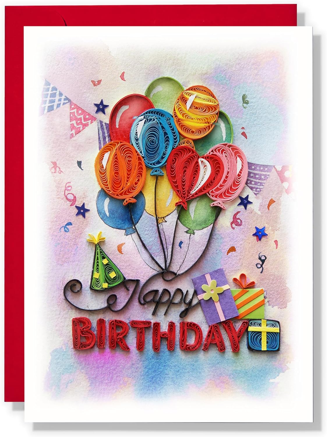 Quilled Happy Birthday Card Birthday Mother Day Anniversary Romantic