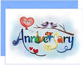 Colorful Happy Anniversary Card Heart Love Heart Sweet Romantic Annive
