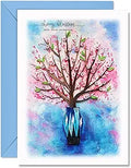 Cherry Blossom Floral Mother Day Anniversary Birthday 13Cm X 17Cm