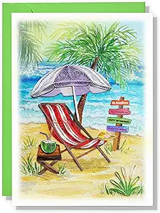 Happy Retirement Red Chair Card Achievement Anniversary Retirement Flo