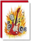 Electric Guitar Birthday Thank You Graduation 13Cm 17Cm