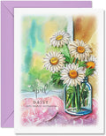 April Birth Flower Daisy Card Floral Romantic Mother Day Seasonal