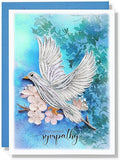 Dove Sympathy Card Animal Floral Anniversary Birthday Romantic Thank