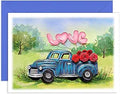 Love Red Car Card Romance Valentine Anniverssry Him Het Birthday 13cm