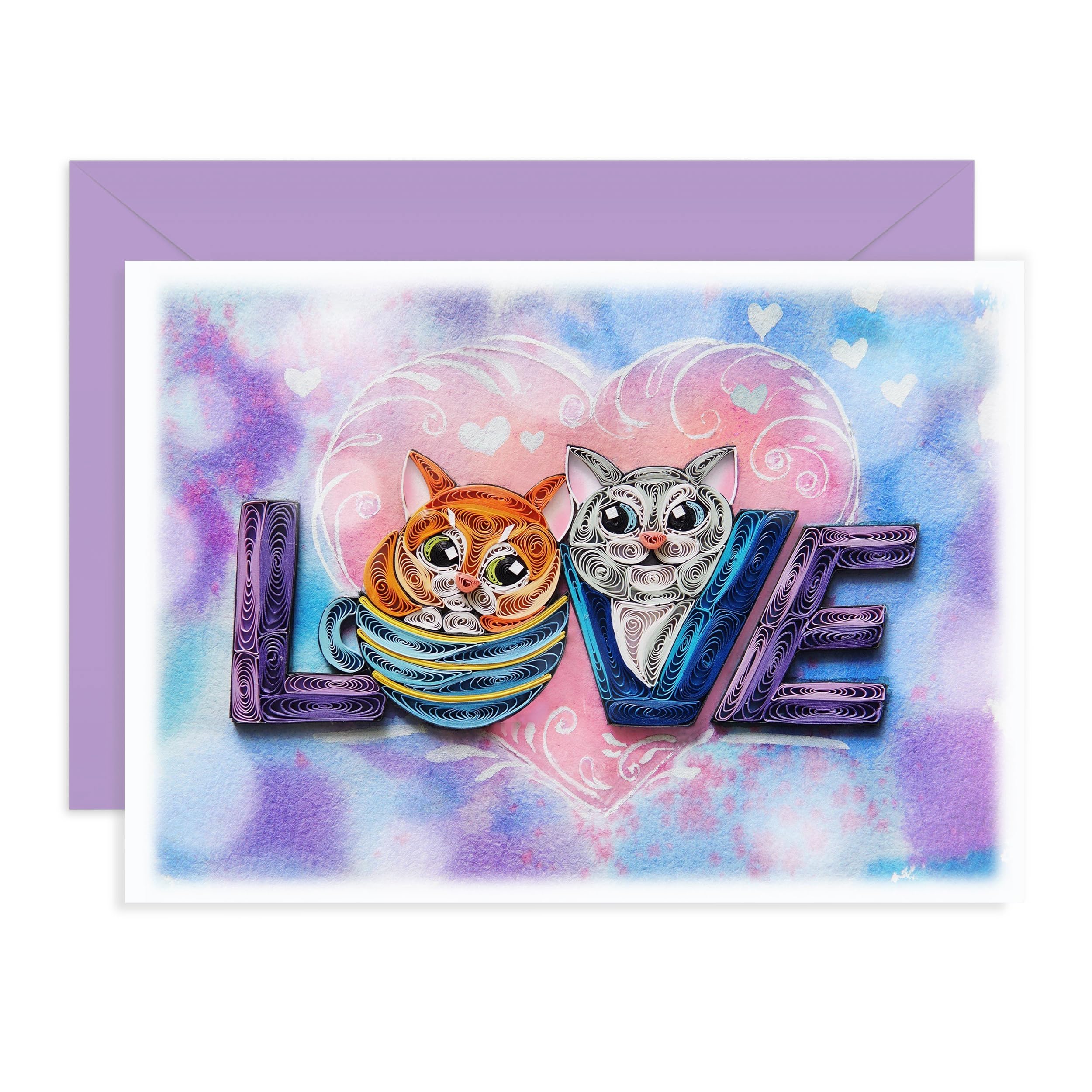 Love Cat Anniversary Him Her Birthday Animal Seasonal 13Cm X 17Cm