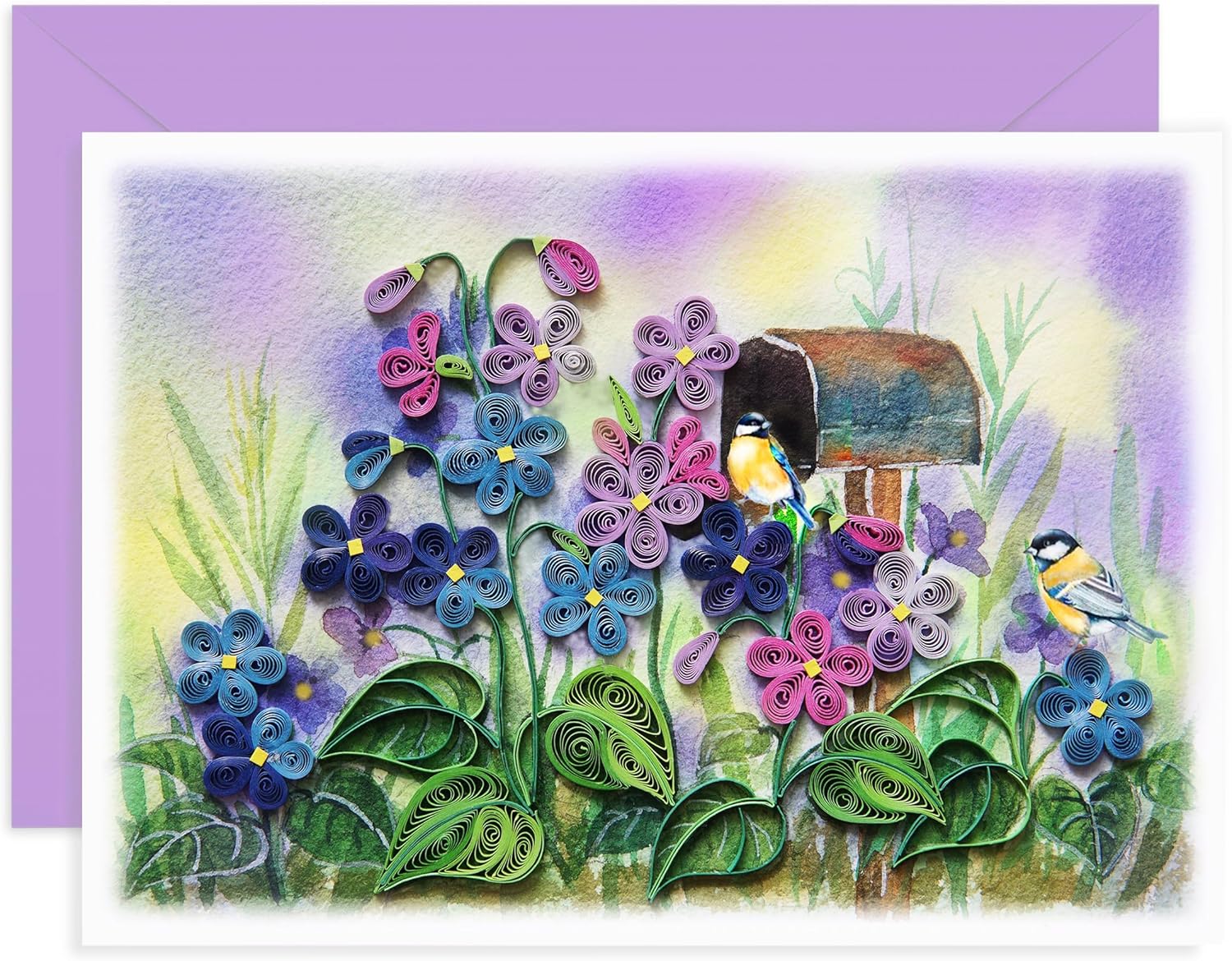 Colorful Violet Anniversary Him Her Birthday Mother Day Floral Animal