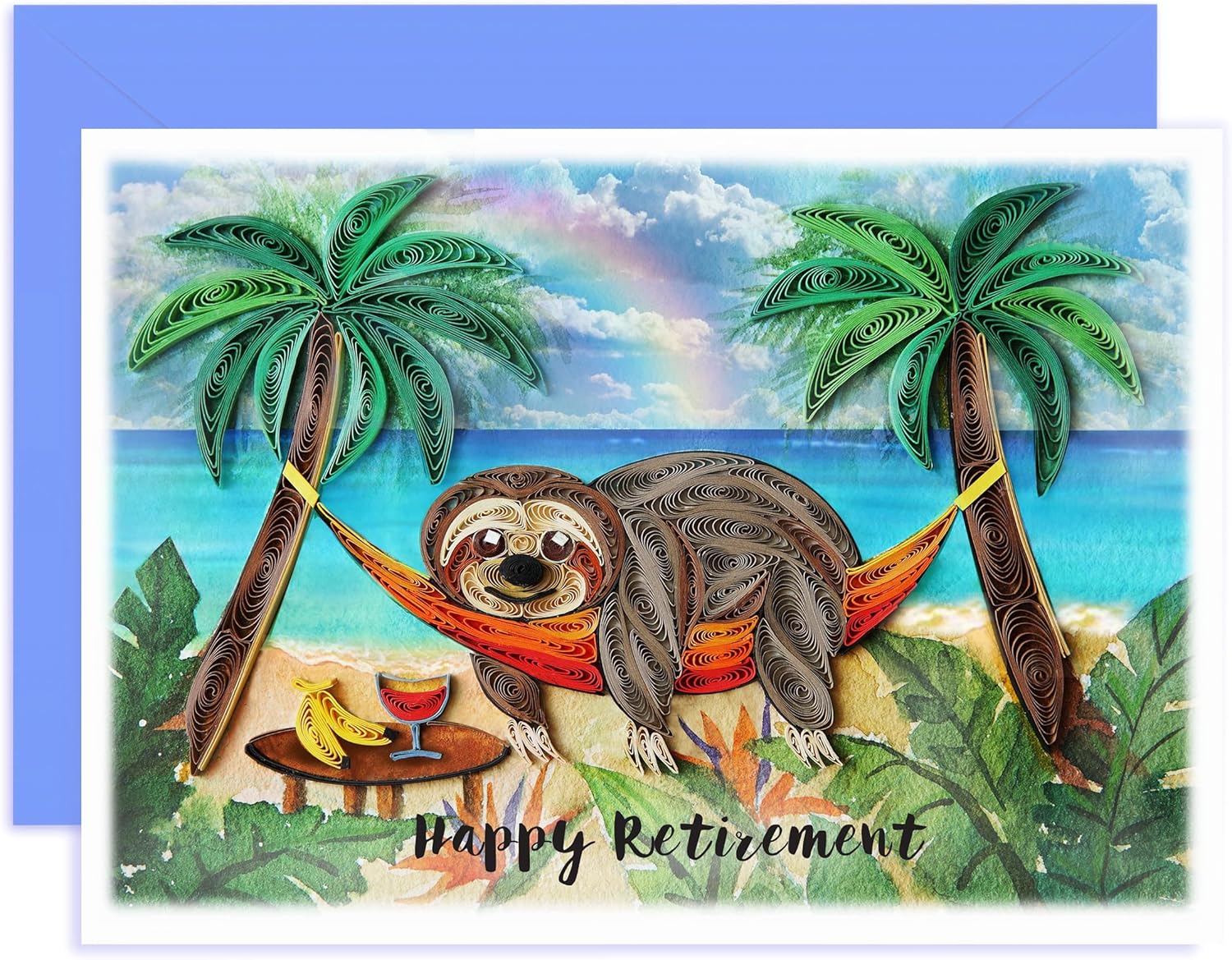 Sloth Happy Retirement Retirement Anniversary Thank You Animal 13cm x