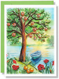 Green Summer Card Floral Animal Seasonal Anniversary Birthday 13Cm