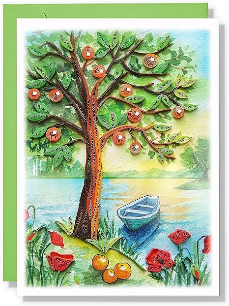 Green Summer Card Floral Animal Seasonal Thank You Anniversary