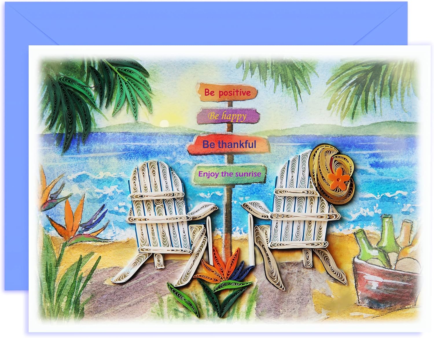 Enjoy The Sunrise Anniversary Thank You Nautical 13cm x 17cm