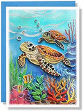 Sea Turtle Mom And Kid Animal Birthday Mother Day Anniversary 13cm
