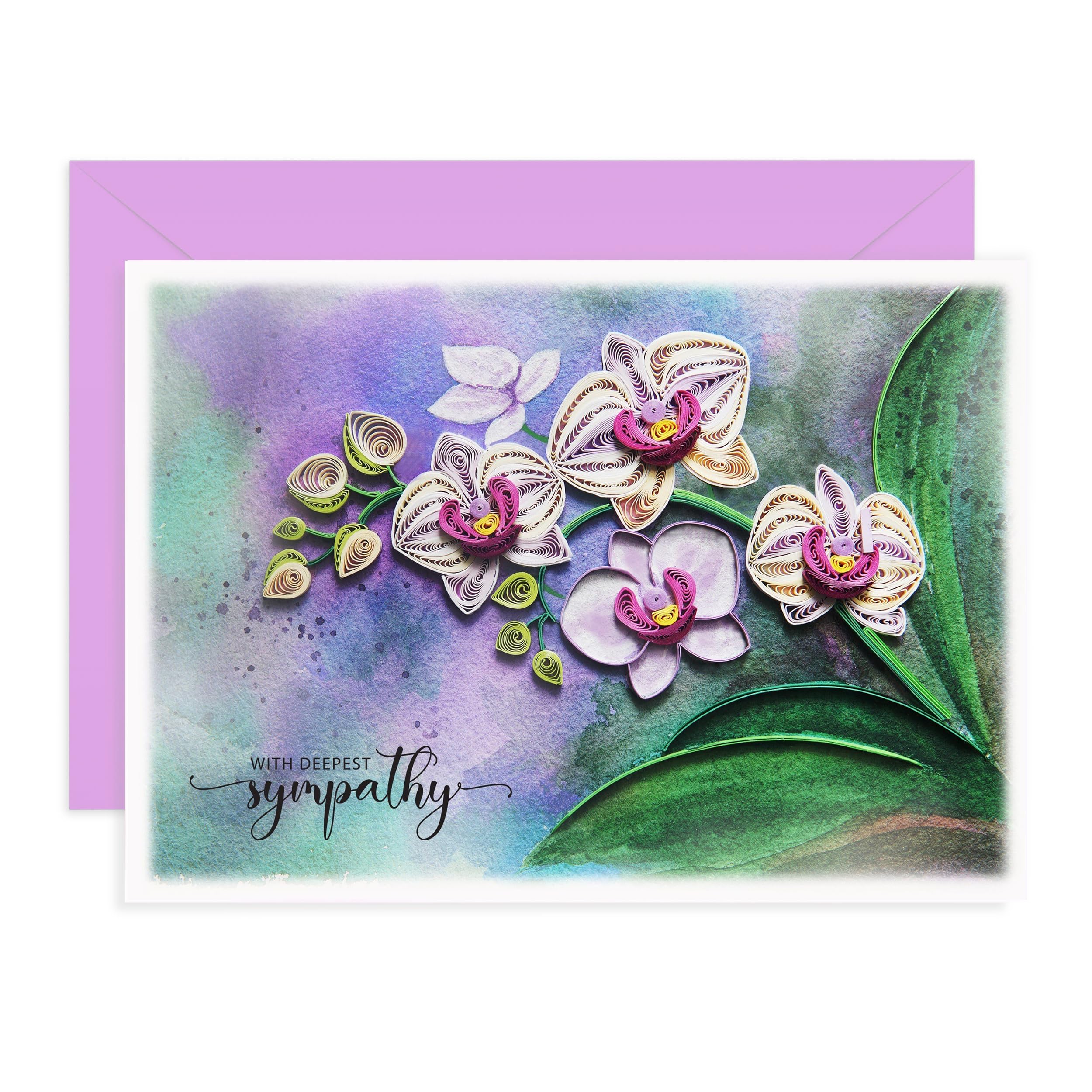 Sympathy Orchid Floral Anniversary Birthday Romantic Thank You 13cm
