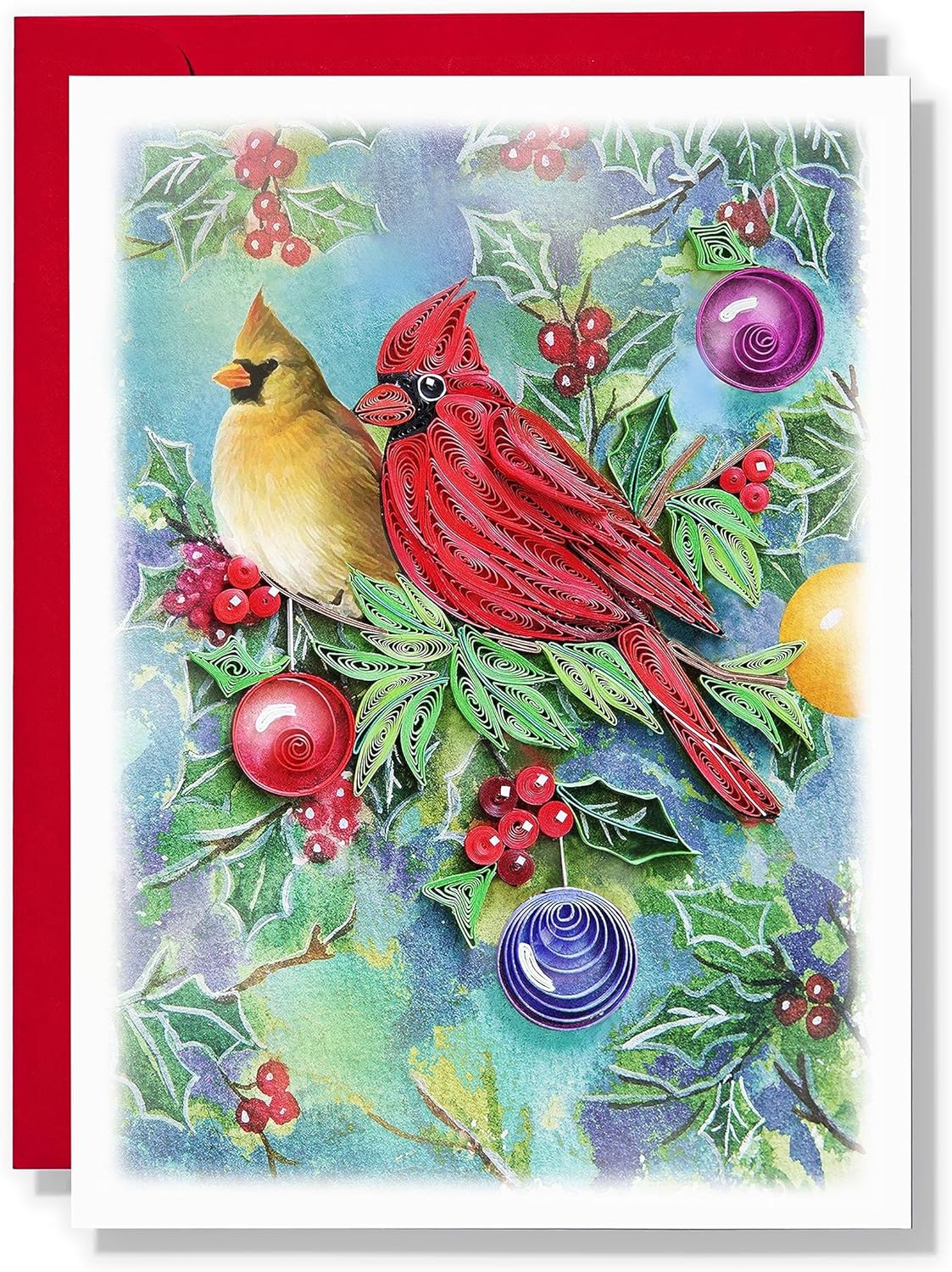 Red Cardinal Christmas Animal Thank You Thinking Of You Anniversary