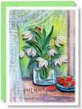 January Snowdrop Floral Romantic Mother Day Seasonal Birthday 13Cm X